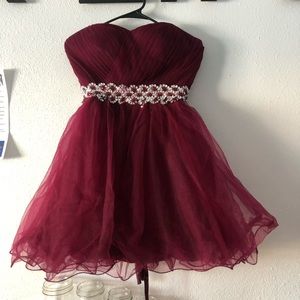Burgundy homecoming dress
